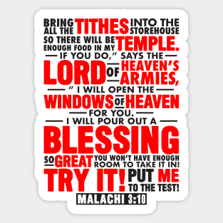 Malachi 3:10 Sticker